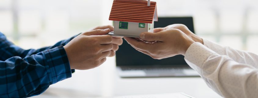 Real estate inheritance concept and contract agreement.