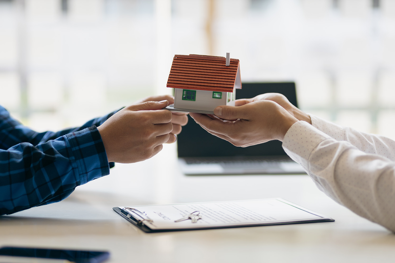 Real estate inheritance concept and contract agreement.